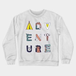 Adventure Typography Crewneck Sweatshirt